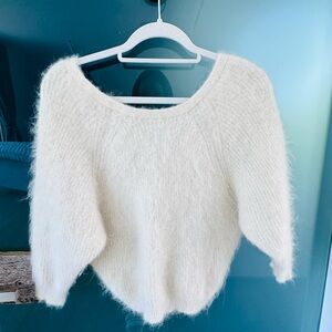 ba&sh Cozy White Women's Sweater